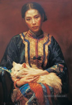 Méditation chinoise Chen Yifei Peinture à l'huile